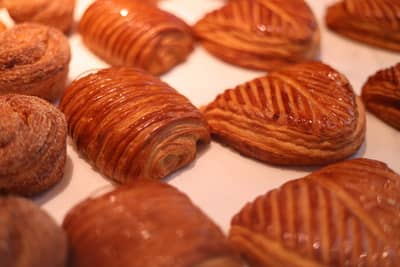 Caramelised kouign-amann pastries fresh from the oven